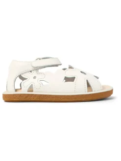 Leder-Sandalen in Weiß