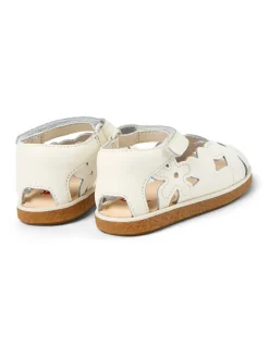 Leder-Sandalen in Weiß