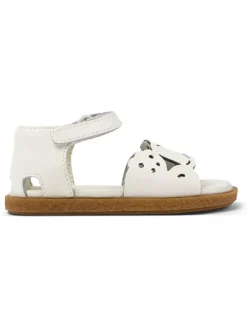 Leder-Sandalen in Weiß