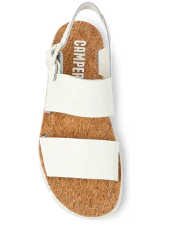 Leder-Sandalen in Weiß