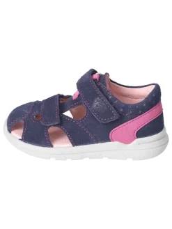 Leder-Sandalen "Kansi" in Dunkelblau