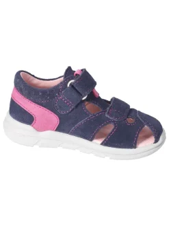 Leder-Sandalen "Kansi" in Dunkelblau