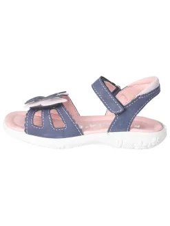 Leder-Sandalen "Kelebek" in Dunkelblau