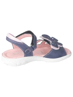 Leder-Sandalen "Kelebek" in Dunkelblau