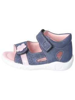 Leder-Sandalen "Maja" in Dunkelblau/ Rosa