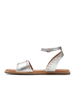 Leder-Sandalen "Maritime May" in Silber