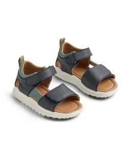 Leder-Sandalen "Maxie" in Dunkelblau