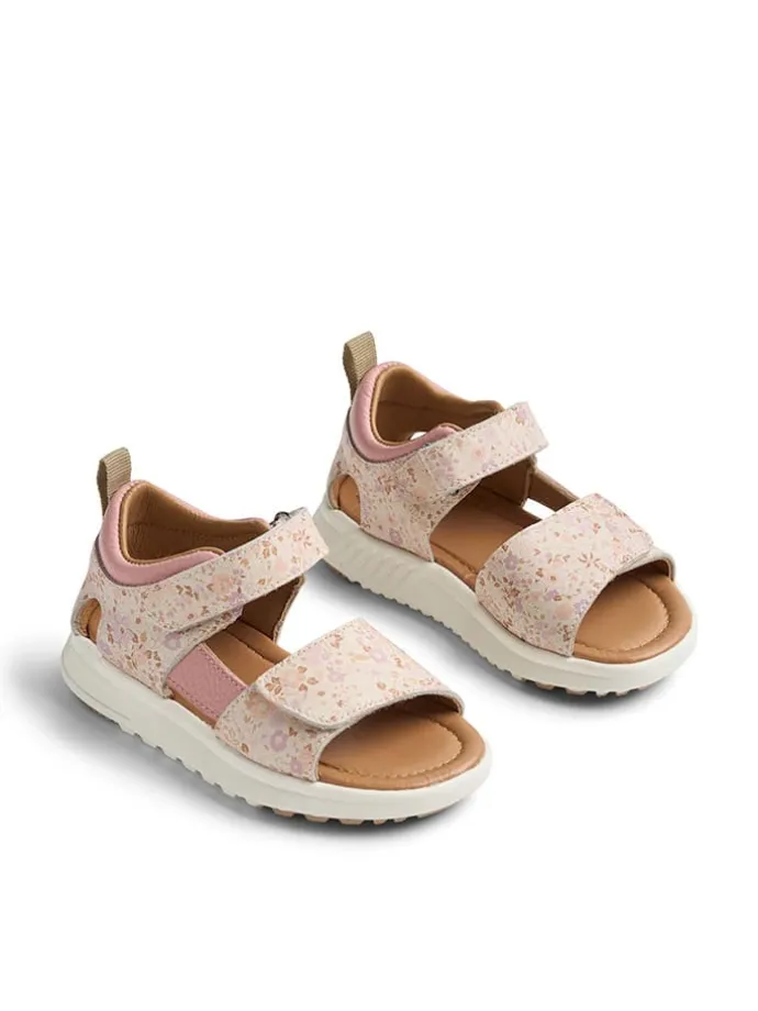 Leder-Sandalen "Maxie" in Rosa/ Creme