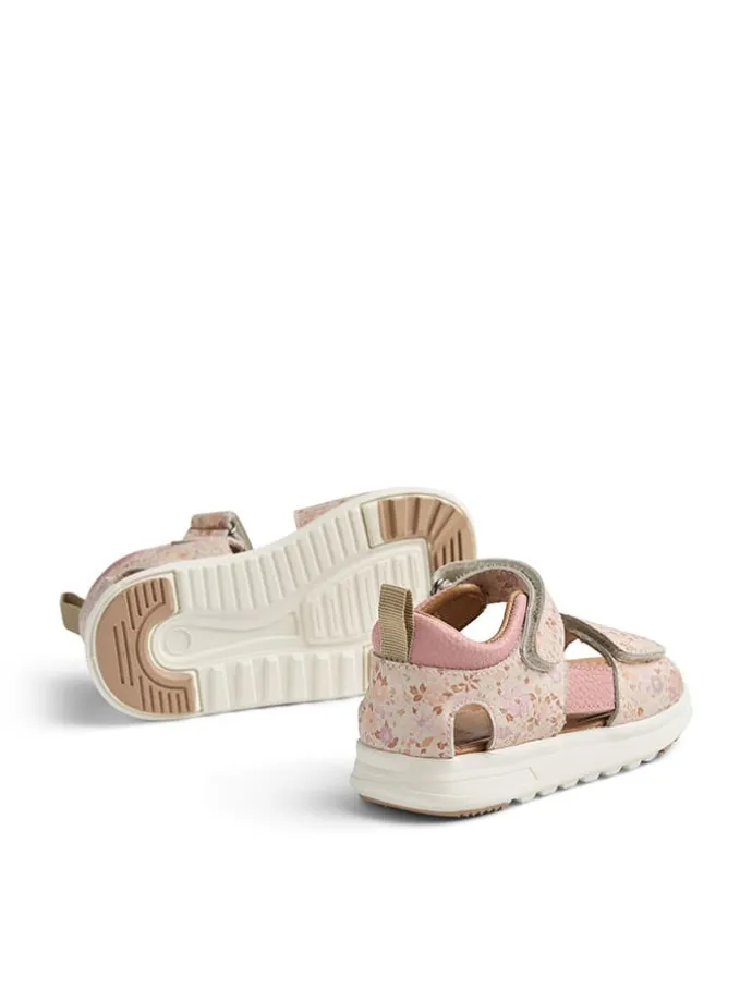 Leder-Sandalen "Maxie" in Rosa/ Creme