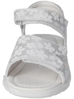 Leder-Sandalen "Moni" in Silber