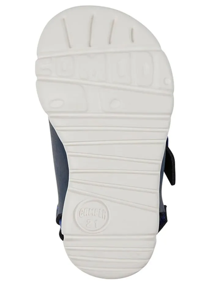 Leder-Sandalen "Oruga" in Dunkelblau