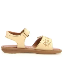 Leder-Sandalen "Paglia" in Gelb