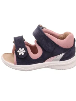 Leder-Sandalen "Polly" in Dunkelblau/ Rosa