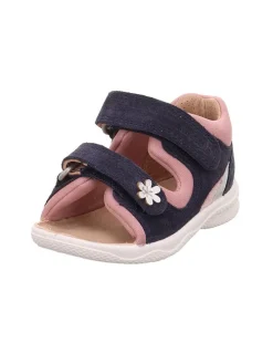 Leder-Sandalen "Polly" in Dunkelblau/ Rosa