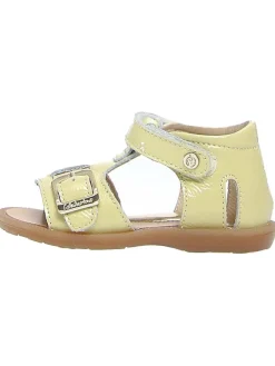 Leder-Sandalen "Quarzo" in Gelb