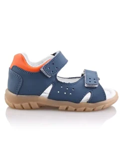 Leder-Sandalen "Sakik" in Blau