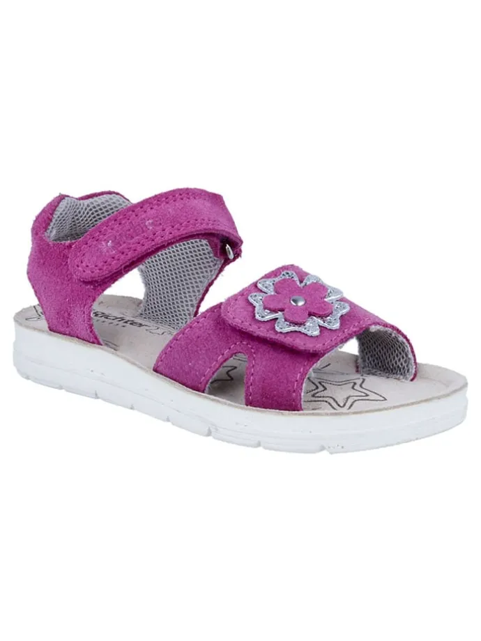 Leder-Sandalen "Sofia" in Fuchsia
