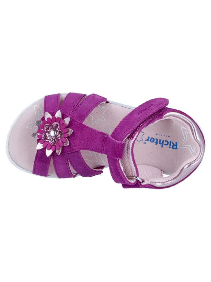 Leder-Sandalen "Sole" in Fuchsia