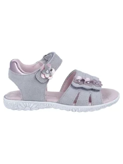 Leder-Sandalen "Sole" in Grau