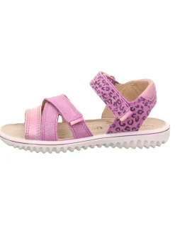 Leder-Sandalen "Sparkle" in Lila