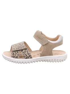 Leder-Sandalen "Sparkle" in Beige