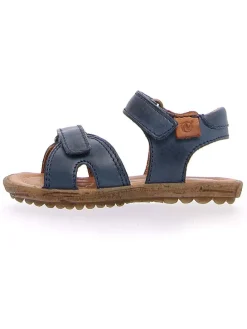 Leder-Sandalen "Sun" in Dunkelblau