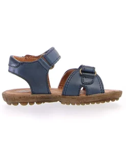 Leder-Sandalen "Sun" in Dunkelblau