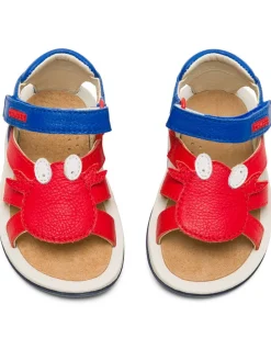 Leder-Sandalen "TWS" in Blau/ Rot