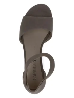 Leder-Sandaletten in Braun