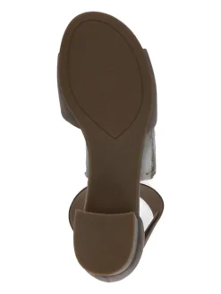 Leder-Sandaletten in Braun