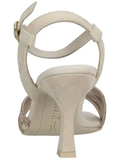 Leder-Sandaletten in Hellbraun