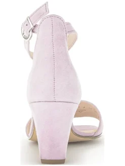 Leder-Sandaletten in Rosa