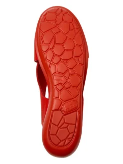 Leder-Sandaletten in Rot