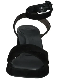 Leder-Sandaletten in Schwarz