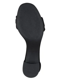 Leder-Sandaletten in Schwarz