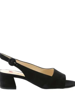 Leder-Sandaletten in Schwarz