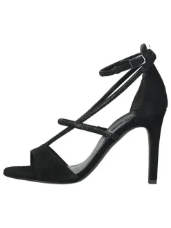 Leder-Sandaletten in Schwarz