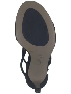 Leder-Sandaletten in Schwarz