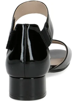 Leder-Sandaletten in Schwarz