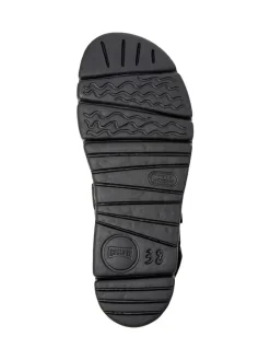 Leder-Sandaletten in Schwarz