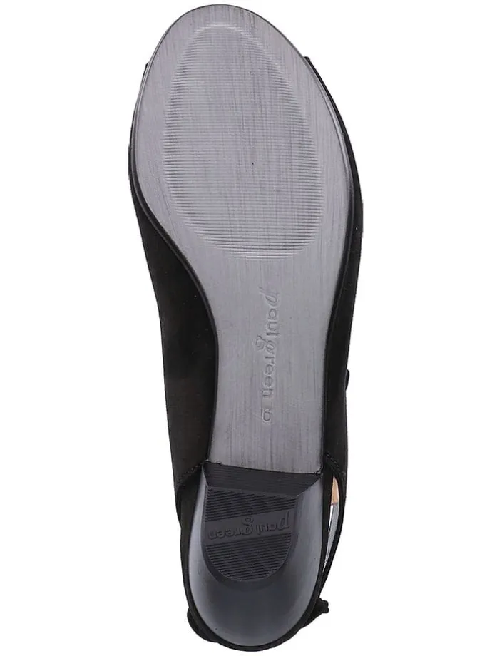 Leder-Sandaletten in Schwarz