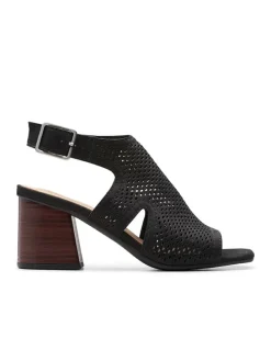 Leder-Sandaletten "Siara" in Schwarz