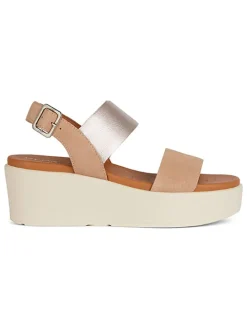 Leder-Sandaletten "Xand" in Beige