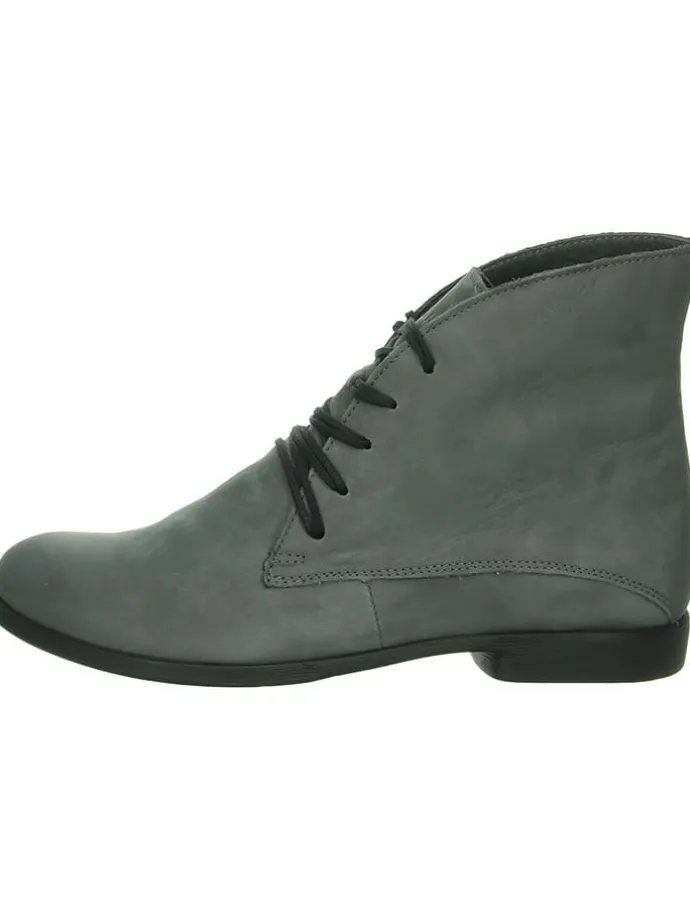 Leder-Schnprschuhe in Grau