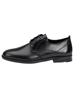 Leder-Schnürschuhe "Derby" in Schwarz
