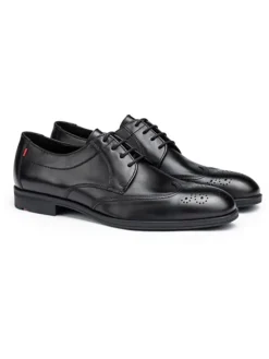 Leder-Schnürschuhe "Farley" in Schwarz