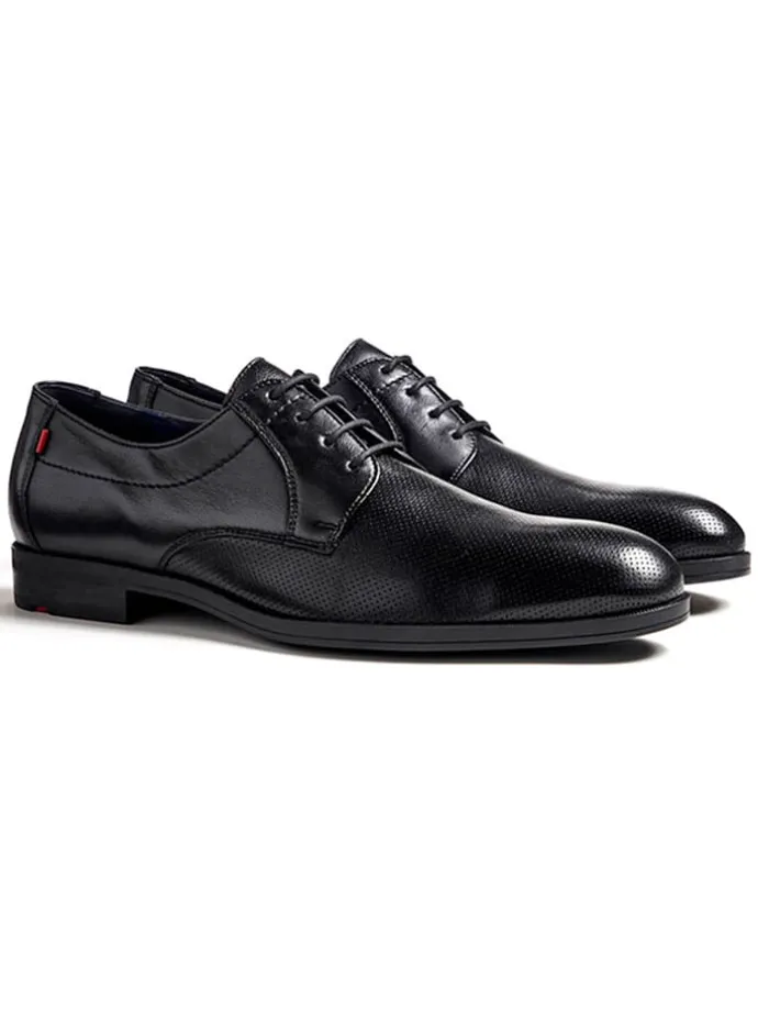 Leder-Schnürschuhe "Ferenc" in Schwarz