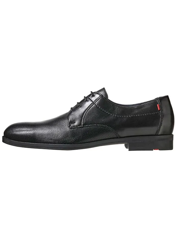 Leder-Schnürschuhe "Ferenc" in Schwarz