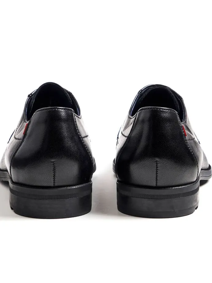 Leder-Schnürschuhe "Ferenc" in Schwarz