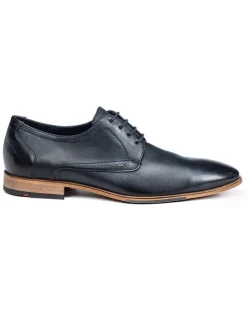 Leder-Schnürschuhe "Gabriel" in Dunkelblau